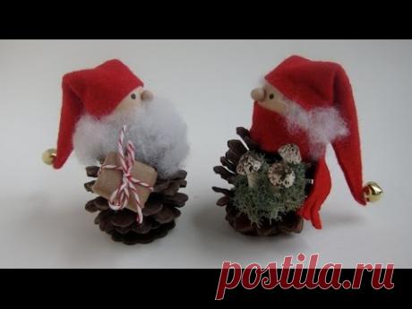 Новогодняя Поделка на ёлку Подарки Своими руками Из шишек Видео Поделки с детьми!