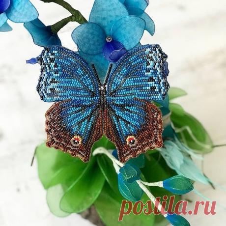 Reposted from @handmadeenya_ - Бабочка “Salamis temora” от @vdoxnovenie.com.ua 🦋Синяя жемчужина 🥰обитательница Африки🌞
.
.
.
Красивая работа достойна репоста 😍