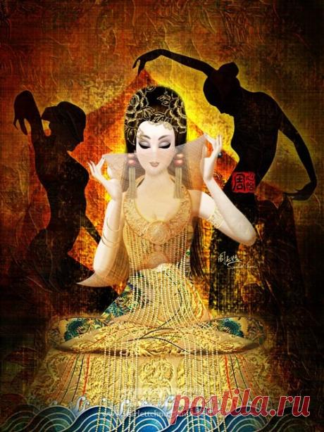 Ты так похожа на цветок...Тайваньская художница Scarlett Chou (周心怡.Чжоу Xinyi.)