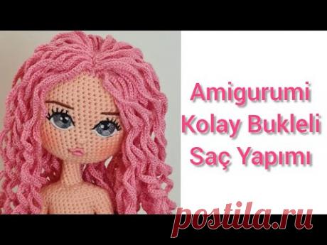 Amigurumi Bebeklerde Çok Kolay Örgü Bukleli Saç Yapımı #dollhair #amigurumihair