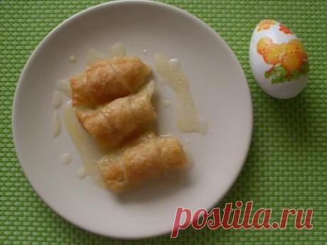 Слойки с яблоками в карамельном сиропе.... | 4vkusa.ru