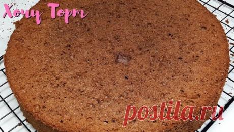 Хочу ТОРТ! | Очень ШОКОЛАДНЫЙ бисквит для торта! Рецепт ВКУСНЕЙШЕГО шоколадного бисквита с шоколадом | Хочу ТОРТ!