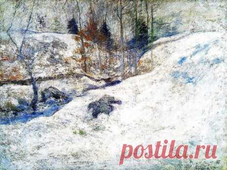 Последний день зимы... Художник Джон Генри Твахтман (Tуоктмен) / John Henry Twachtman (США, 1853-1902)