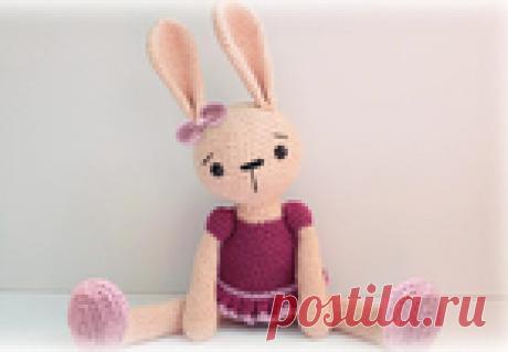 вязаный кролик - девочка