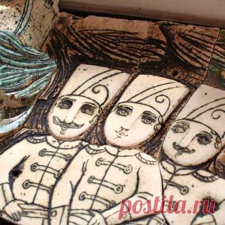 май 2017 После первого обжига.
#in_progress #шамот #керамический рельеф #в_процессе #В_один_обжиг