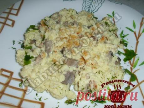 Омлет с грибами на кефире