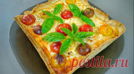 Пирог Киш лорен с черри и адыгейским сыром