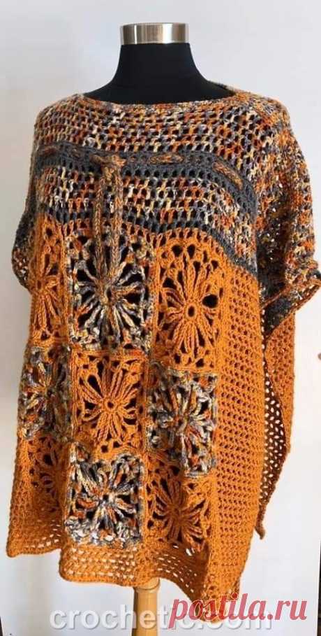 Latest Stylish Trendy Elegant Free Crochet Work Poncho Blouses Shirt 👕 Beautiful Designs