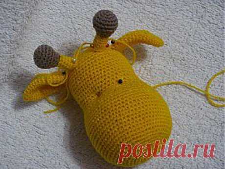 Дом вязаных игрушек - Радужный Жираф. Описание
