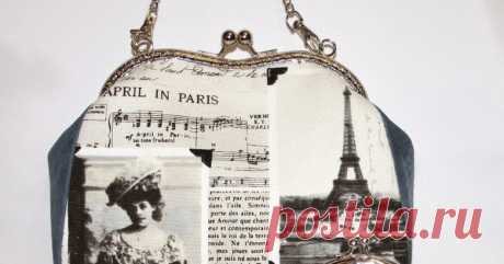 Комплект "Апрель в Париже". Сейчас конечно не апрель, но сшилось вот такое романтичное: Комплет из сумочки и мини-косметички "Апрель в Париже": ткань -...