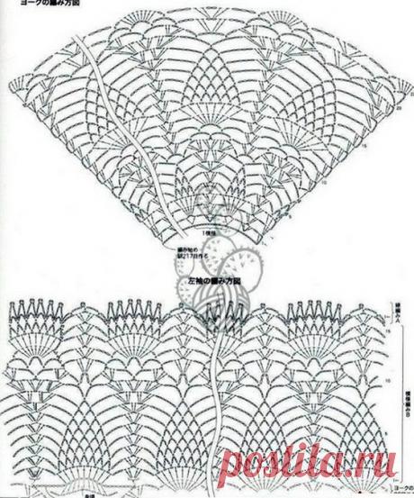 Розовое болеро крючком со схемами | Домоводство для всей семьи.