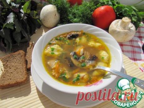 Суп гречневый с грибами и картофельными клецками - кулинарный рецепт