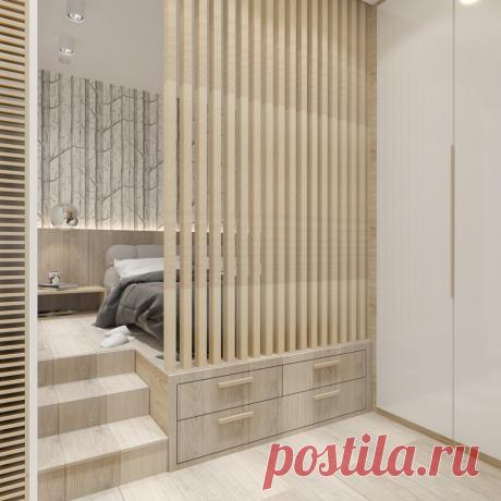 Как разместить кухню, спальню и гостиную на 37 квадратах — INMYROOM