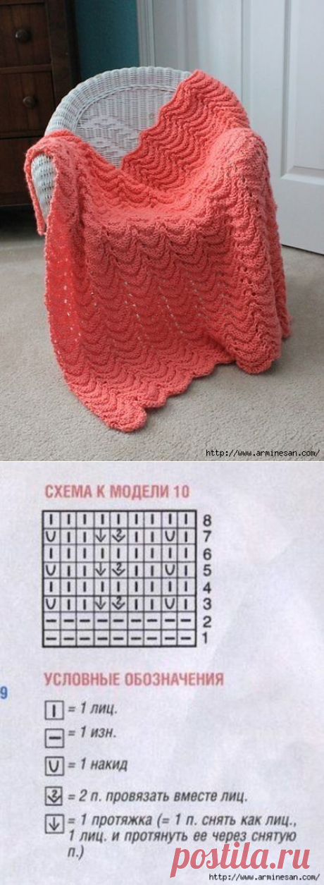 ПЛЕД СПИЦАМИ