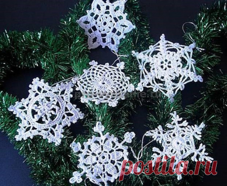 Украшаем ёлку, комнаты, окна, одежду, карнавальные костюмы вязаными снежинками
