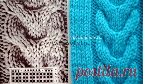 Варежки с косами. Схема. Способом magic loop. | Вязаный Мир. Knit World.