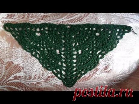 Веерный узор для шали или как начать вязать шаль сверху. Pattern for shawls