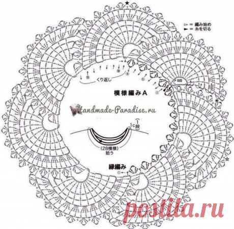 Разноцветное пончо, связанное крючком