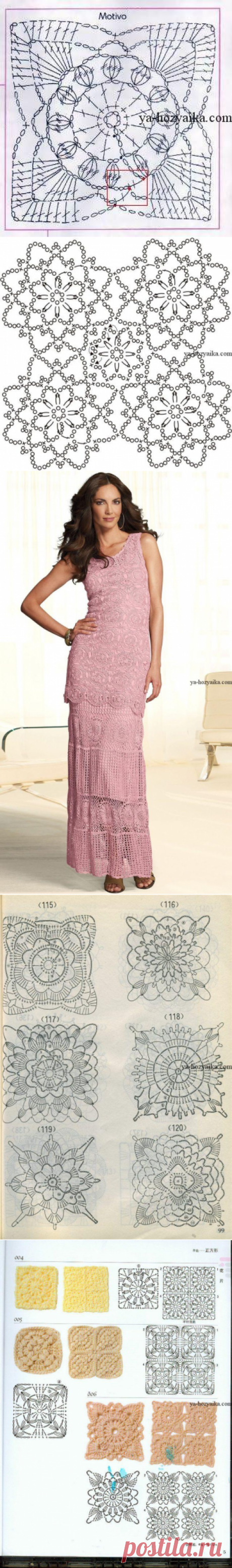 Костюм из квадратных мотивов крючком. Вязание крючком от кутюр схемы