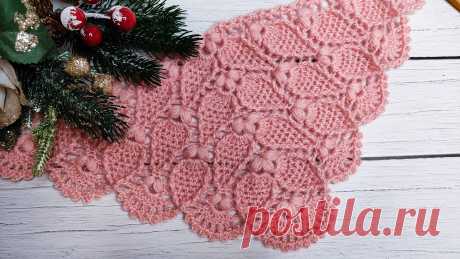 Роскошная шаль крючком ✨ Подробно ✨ Попетельный МК ✨