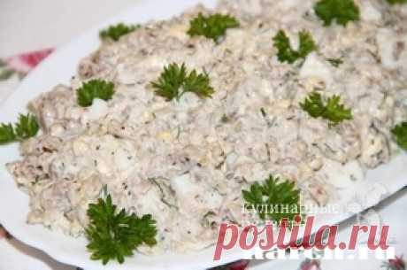 Салат с рыбными консервами «Барракуда»