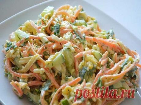 Салат "90 - 60 - 90": Салат с корейской морковки и курицы.