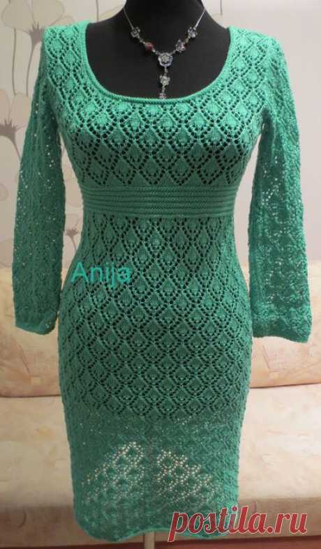 Стильне платье спицами схемы | Домоводство для всей семьи