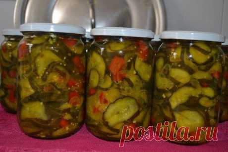 Остренькие хрустящие огурчики. - vkusno Достойный вариант из серии «Огурцы на зиму». Продукты: Огурцы — 4 кг...