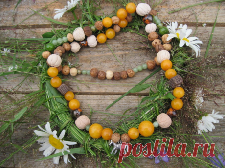 Мастер класс: комплект украшений из глиняных бусин и натуральных камней Я предлагаю вам сделать комплект украшений из натуральных материалов  —  глины и полудрагоценных натуральных камней-самоцветов.  Бусины из глины мы сделаем сами.  В комплект к ним подберем самоцветы.