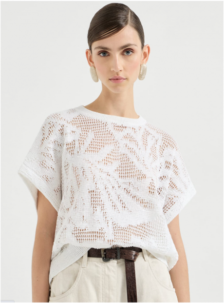 Вяжем безрукавку по мотивам шикарной модели Б. Кучинелли из коллекции весна-лето 2026. Расчет количества петель, начало вязания спинки. | Ажурные фантазии | Дзен