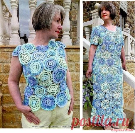 Топик и платье "Ажурные круги" из секционной пряжи. - Все в ажуре... (вязание крючком) - Страна Мам