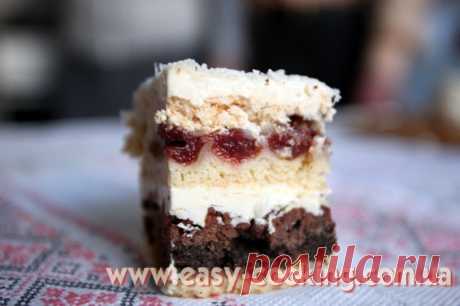 Пляцок с маком и вишнями – Катрусина кухня