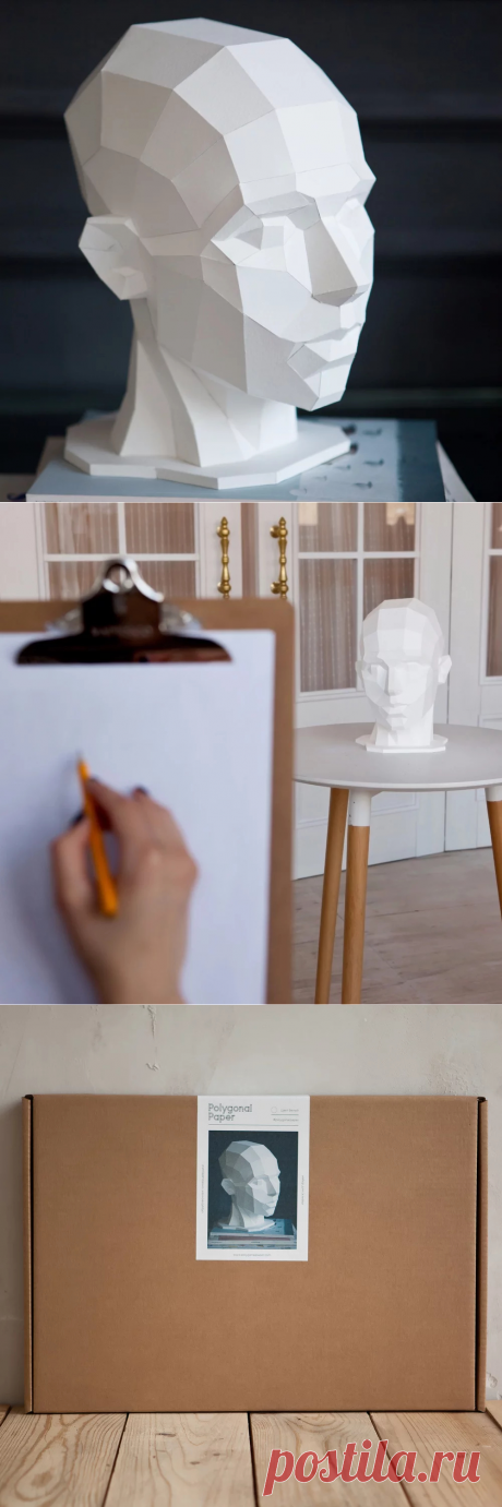 Купить полигональную papercraft модель Женской головы от Polygonal Paper | Mellroot