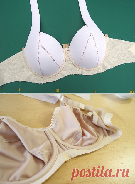 Como elaborar un brasier elastico con patrones basicos - COSTURA FACIL