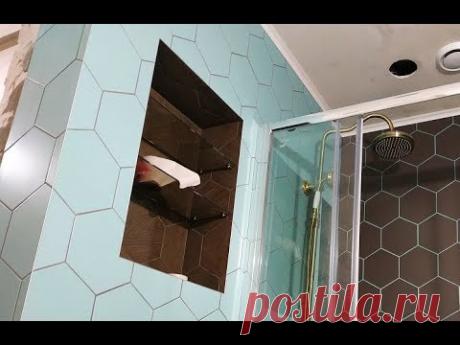 Угол из керамической плитки ЗАУСОВКА ПЛИТКИ 45° Облицовка короба плиткой своими руками