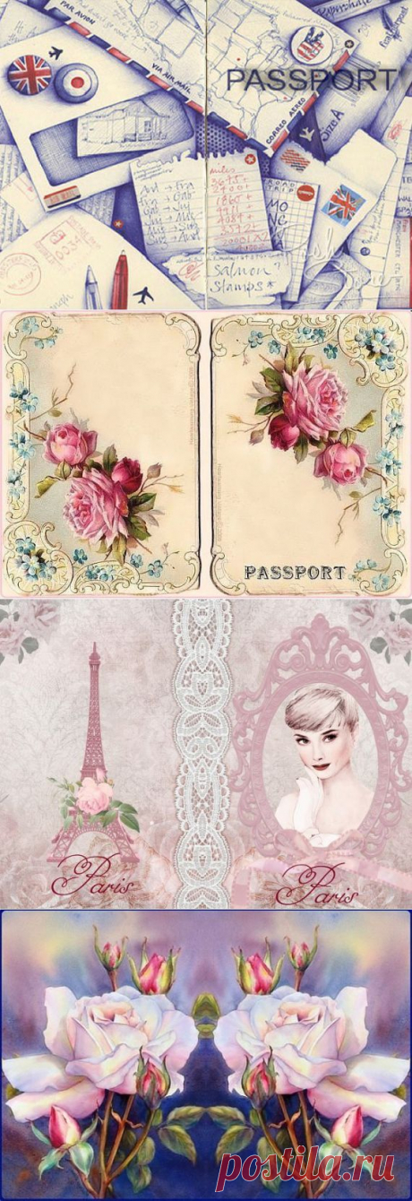 для обложки на паспорт / Картинки для декупажа / PassionForum - мастер-классы по рукоделию