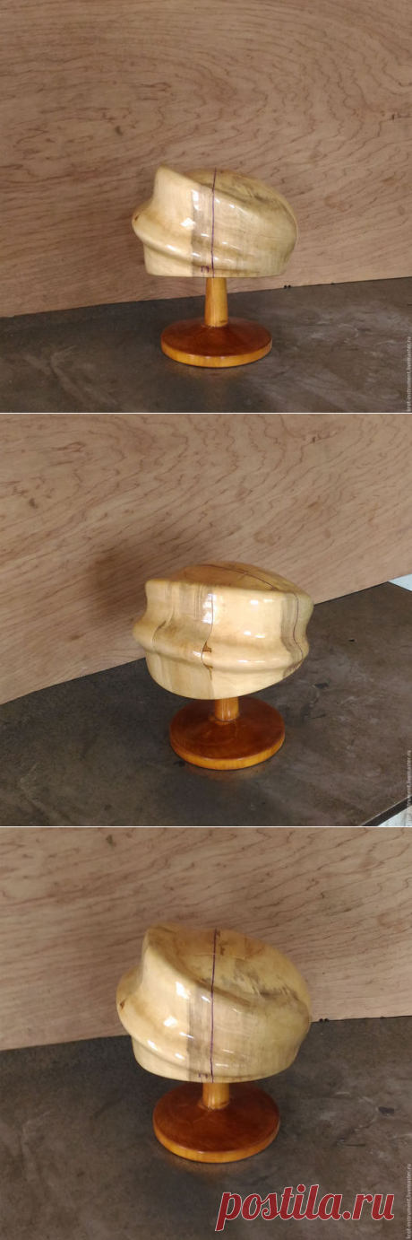 Купить Форма: "Тюрбан не симметричный" - болван, головной убор, тюрбан, липа, дерево