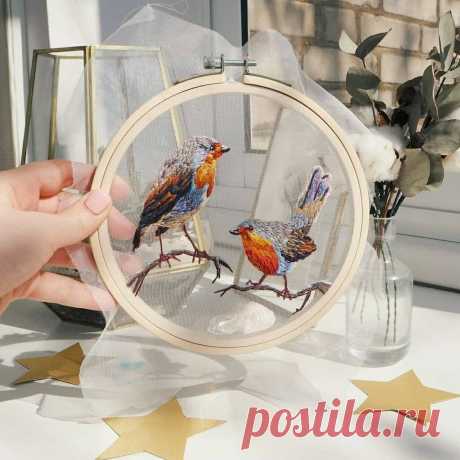 Невесомая вышивка гладью от рукодельницы из Москвы | Мир Вышивки | Яндекс Дзен