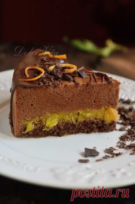 Торт "Шоколадно-апельсиновое Птичье молоко" • Суфлейные торты, Птичье молоко