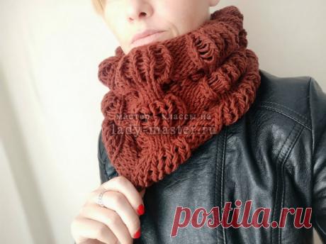 Снуд, связанный спицами - описание вязания