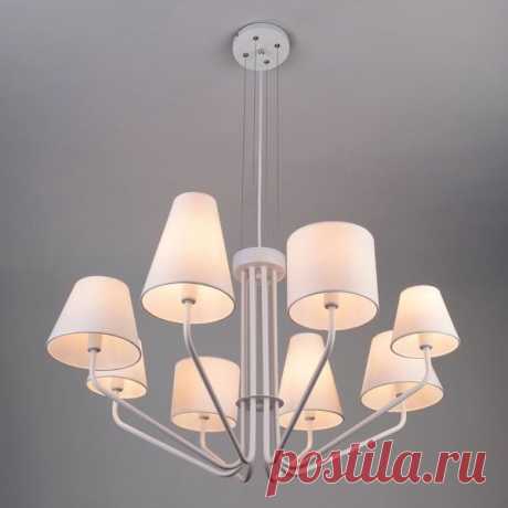 Подвесные светильники с абажурами из ткани - Люстры, бра, настольные, торшеры, лампочки оптом и в розницу