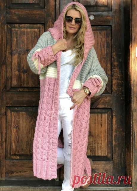 Кардиганы на любой вкус спицами и крючком. Схемы, описание, идеи. | Вязаный Смак | Яндекс Дзен.Идеи.