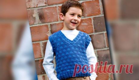 Жилет с v-образным вырезом | Loveknitting.ru