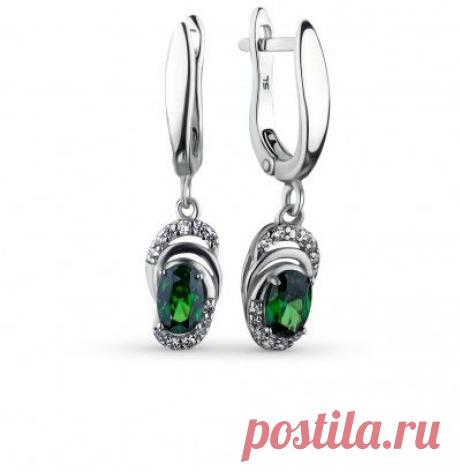 Серебряные серьги с гранатом и фианитом купить по цене 3790 руб.:, гранат, фианит. Смотреть фото и описание 34127 - Sunlight Brilliant