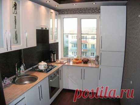 Пример как можно удачно и с комфортом, обустроить кухню 6 квадратов.