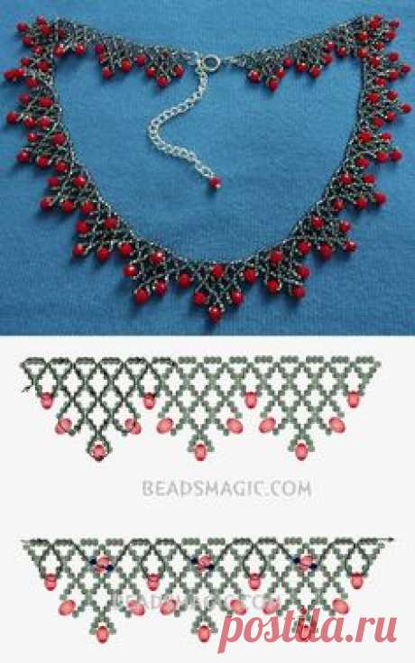 Best Seed Bead Jewelry  2017  Free pattern for necklace Sorbo seed beads 11/0 rondelle crystals  fánk gyöng