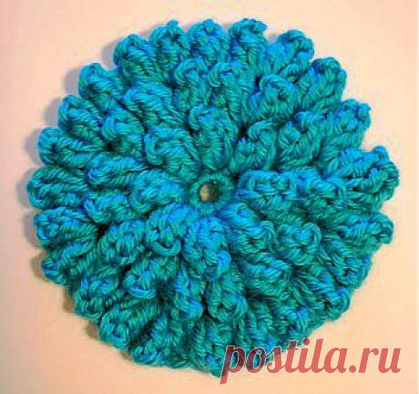 Попкорн стежка Цветок: Бесплатный шаблон! | B.hooked крючком