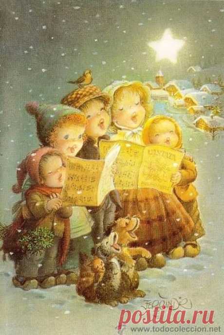 Немного винтажных картинок. Рождество.