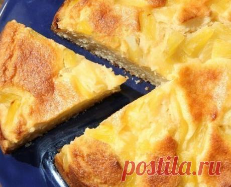Творожный пирог с ананасами от Вероники Крамарь.