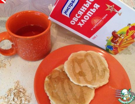 Панкейки с овсяными хлопьями – кулинарный рецепт